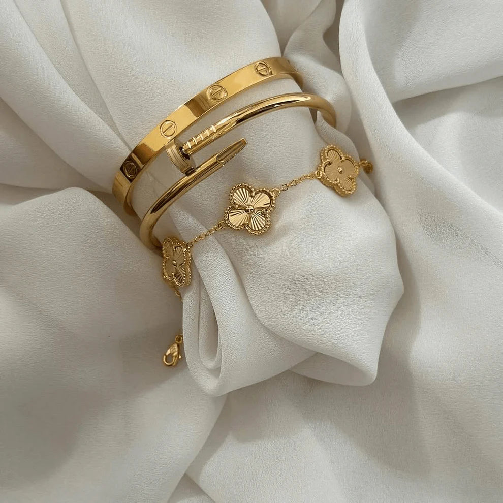 3-delige Armbandenset - Goud
