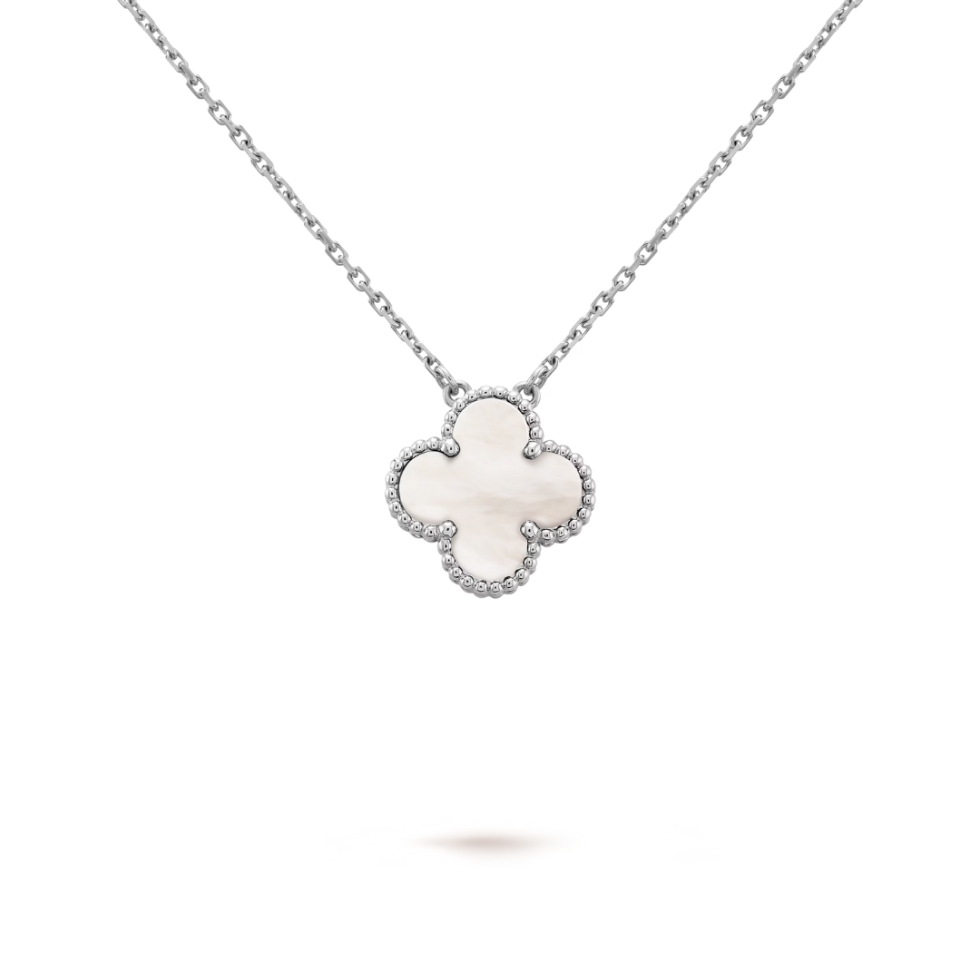 CLOVER | Wit/Zilver Ketting