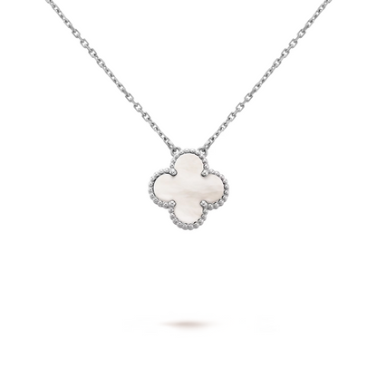 CLOVER | Wit/Zilver Ketting