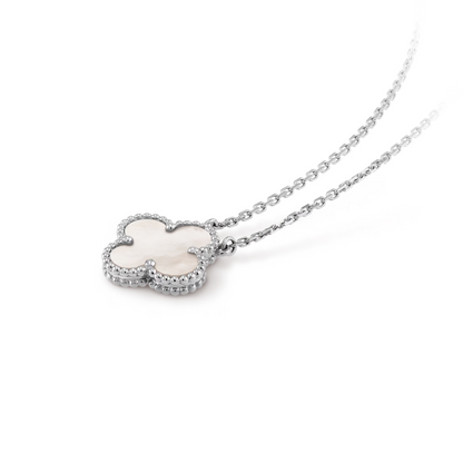 CLOVER | Wit/Zilver Ketting