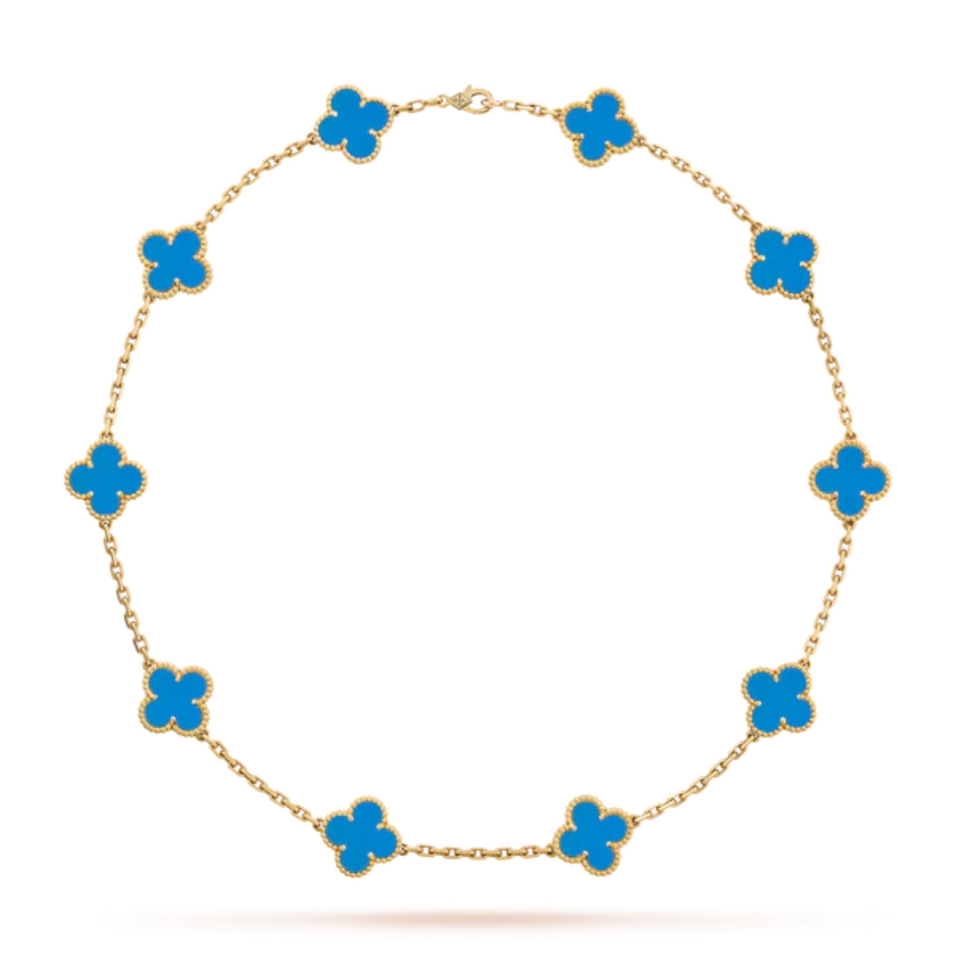 CLOVER | 10 Motieven Blauwe Ketting