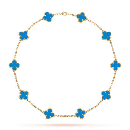 CLOVER | 10 Motieven Blauwe Ketting