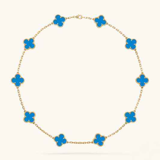 CLOVER | 10 Motieven Blauwe Ketting