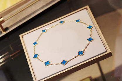 CLOVER | 10 Motieven Blauwe Ketting