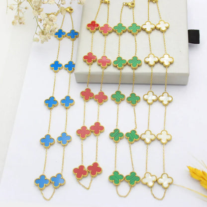 CLOVER | 10 Motieven Blauwe Ketting
