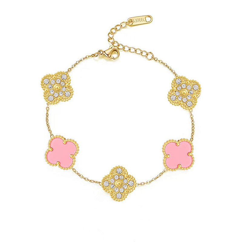 CLOVER | Roze/Goud Armband Prestige