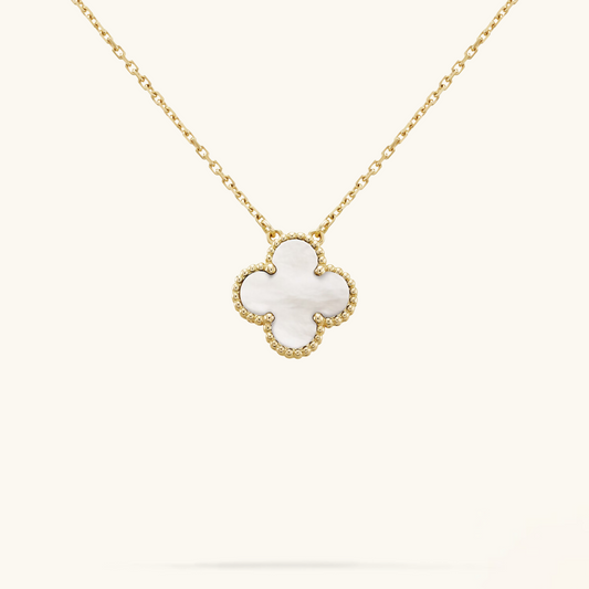 CLOVER | Wit/Goud Ketting