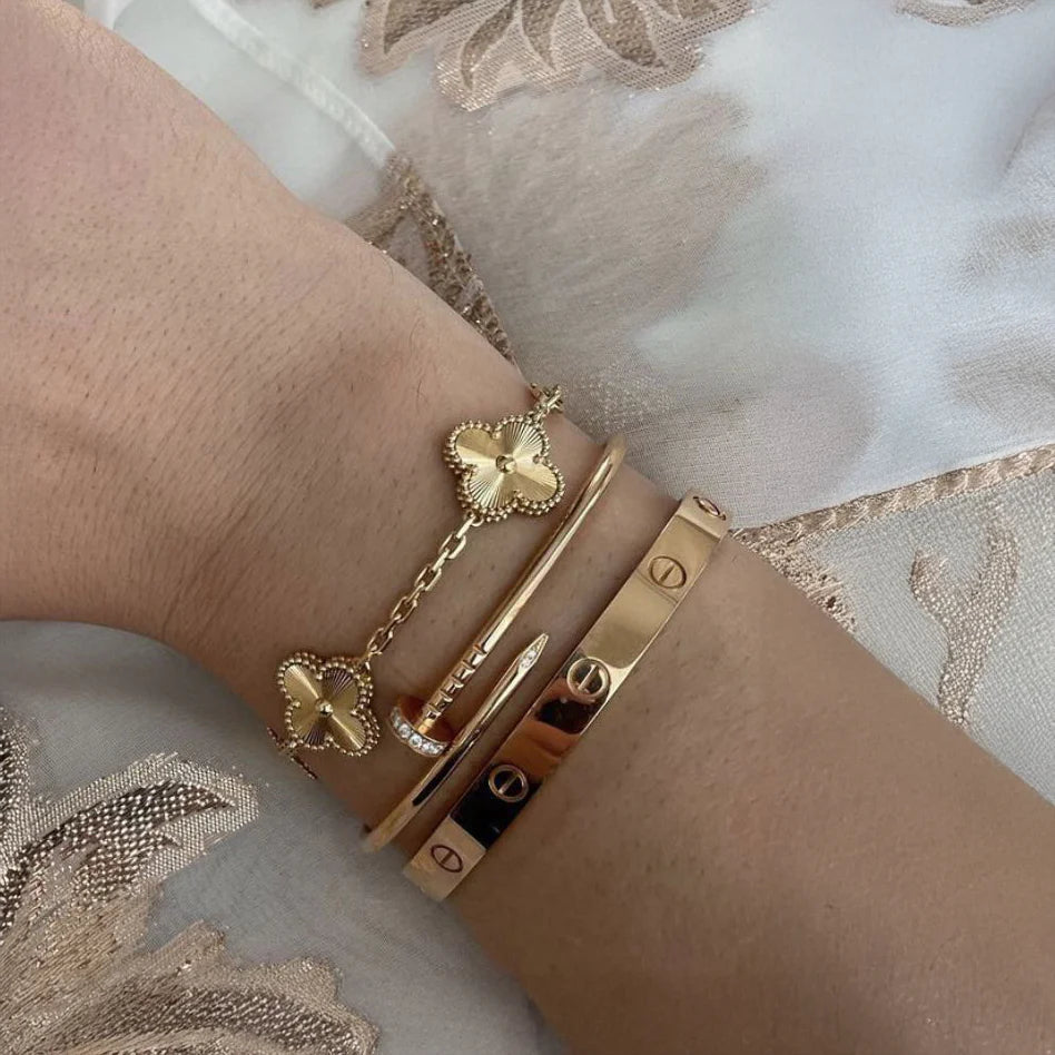 3-delige Armbandenset - Goud